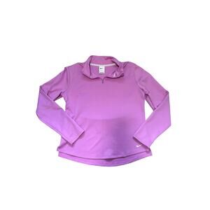 Nike Purple Long Sleeve Quarter Zip Athletic Top Size M